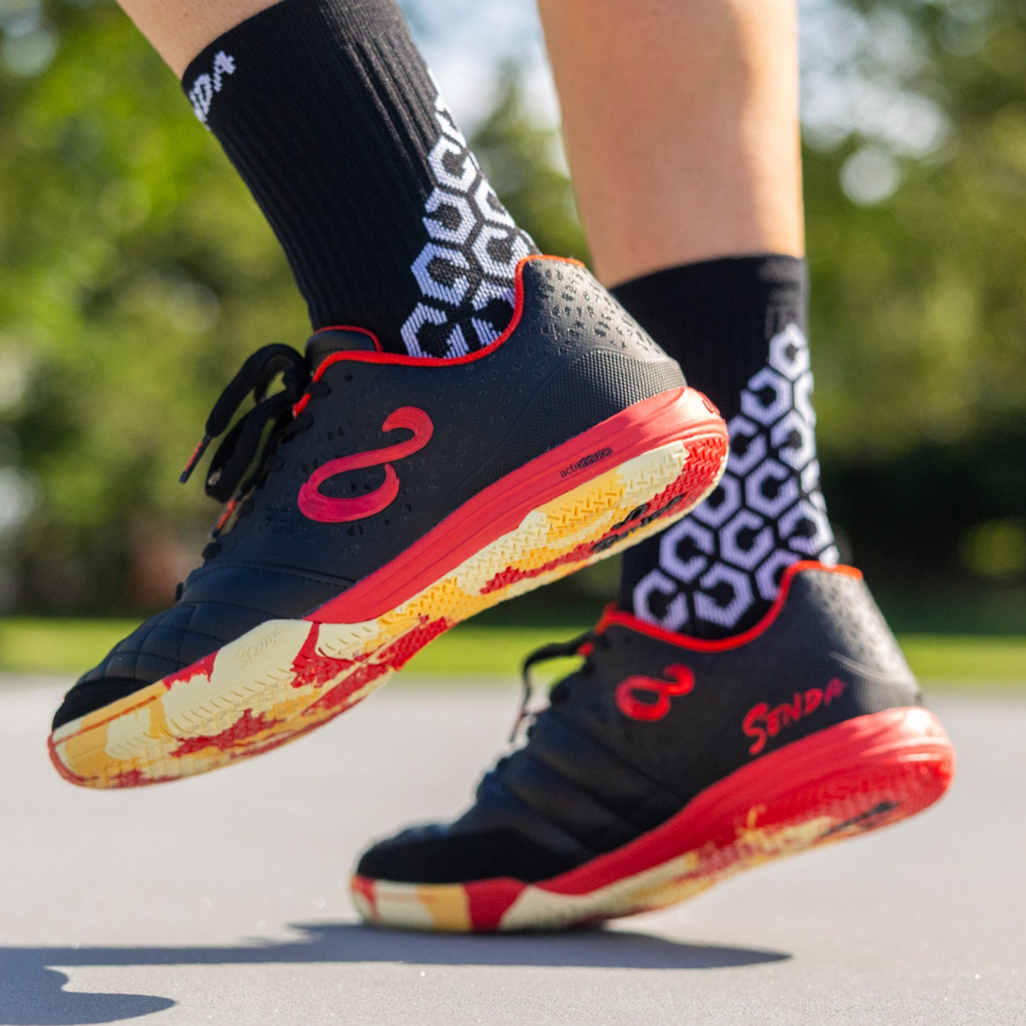 Senda Ushuaia Pro 2.0 Black/Orange Camo SPECIAL EDITION Futsal Shoes