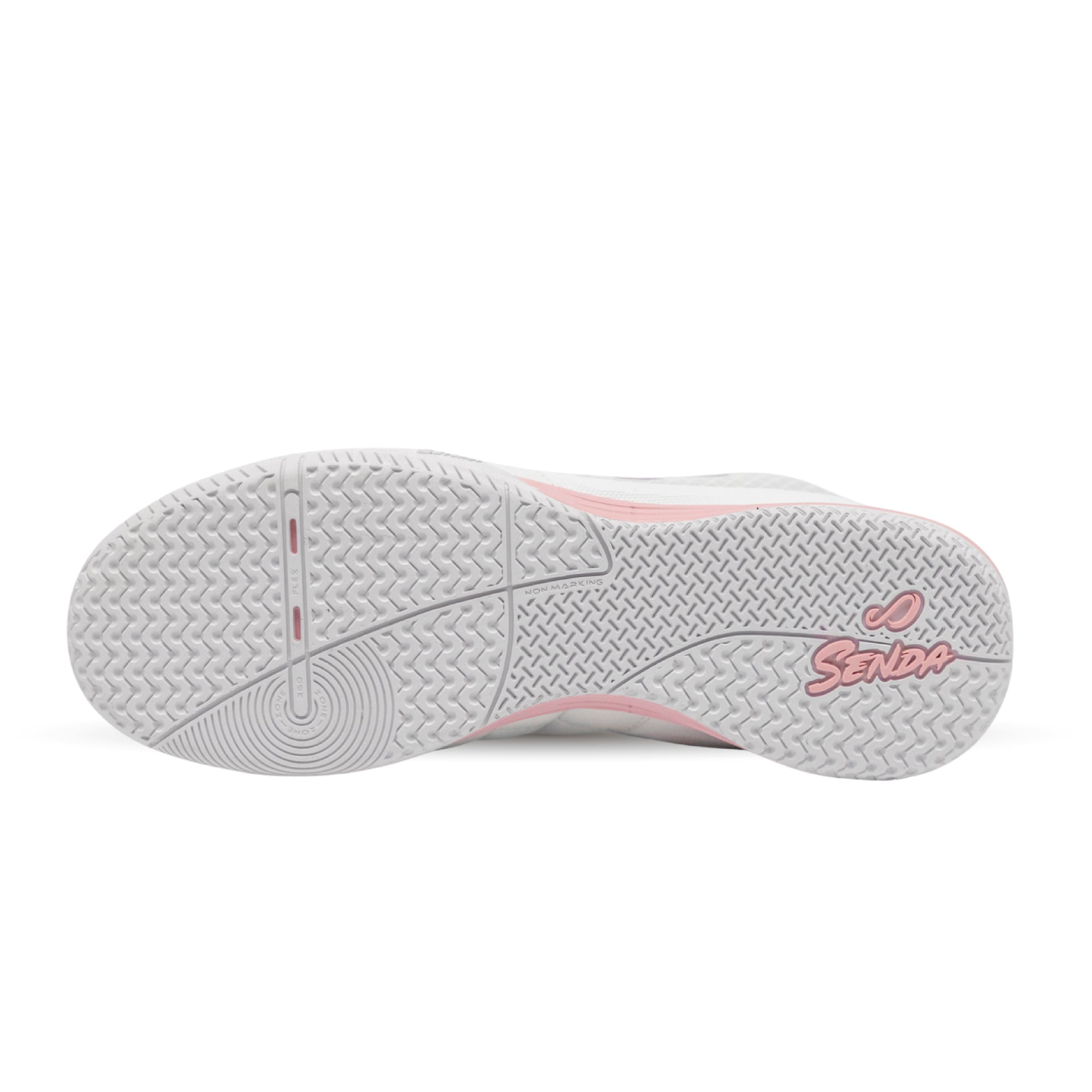 Senda Ushuaia Club 2.0White/Pink – Lightweight Indoor Futsal Shoes