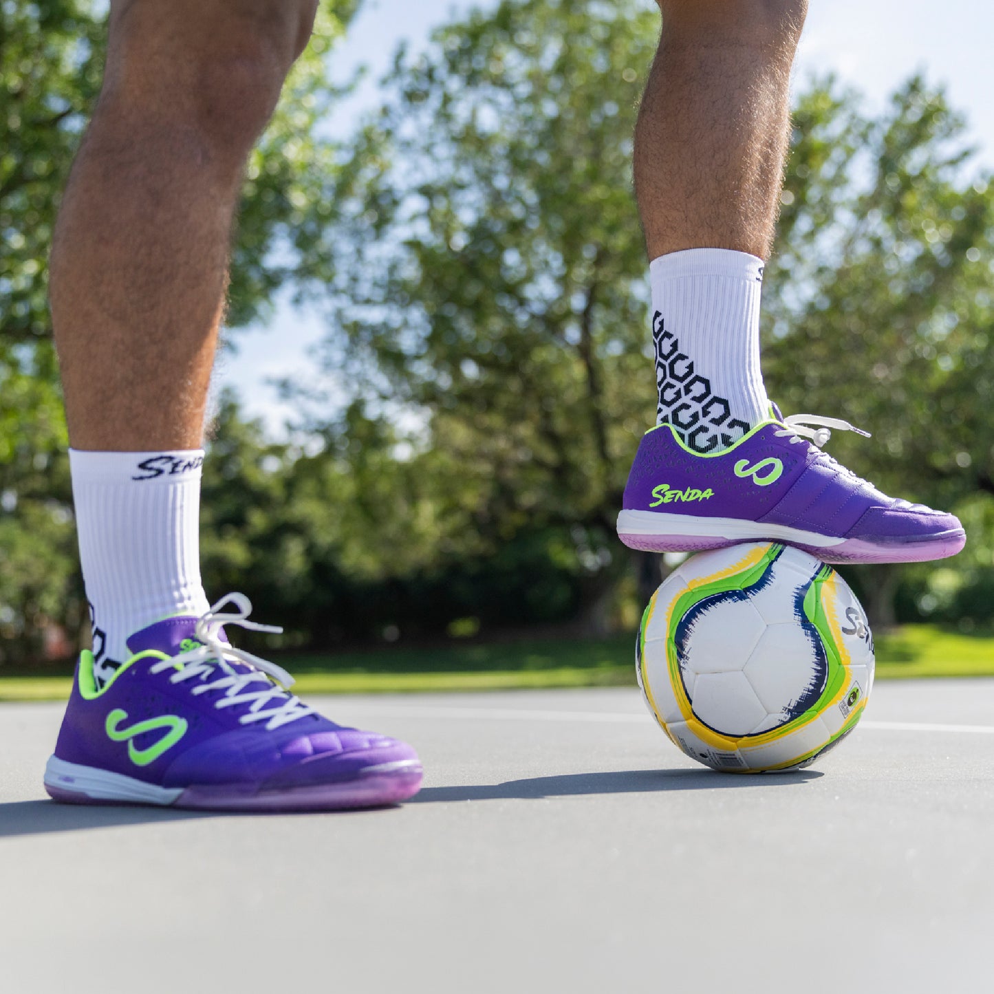 Senda Ushuaia Pro 2.0 Purple/Electric Green SPECIAL EDITION Futsal Shoes